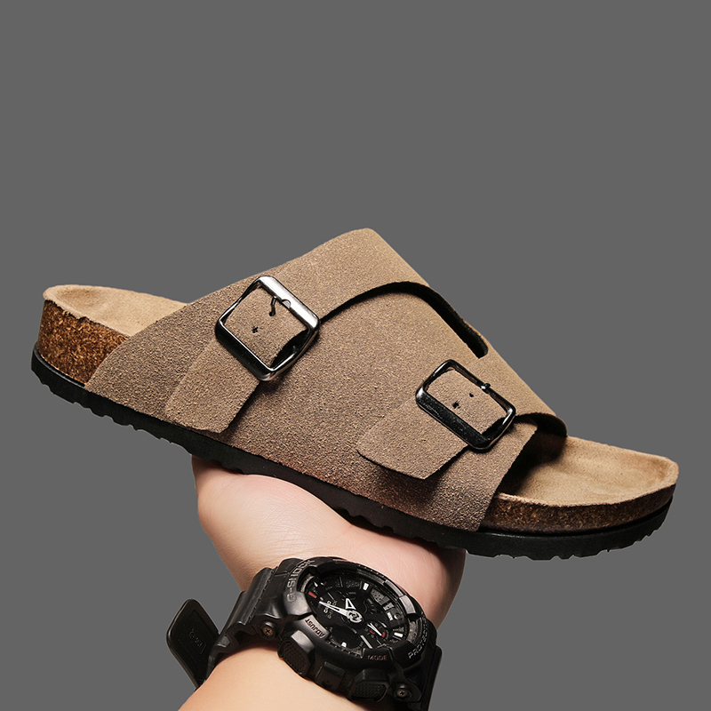 Flip Flop Leather Men - 2026 Cork Slippers Men Summer Couple