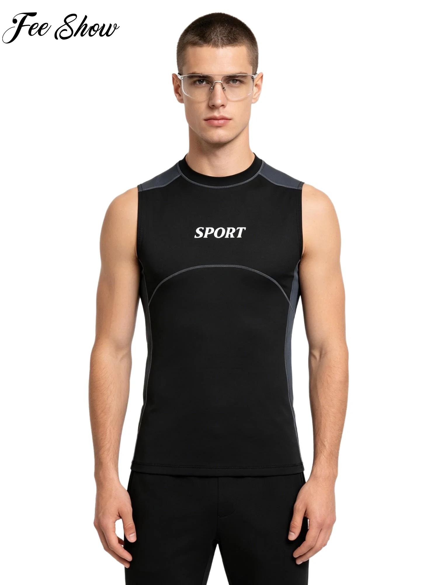 Tank Top Muscle - Mans Compression Tank Top Pullover Quick