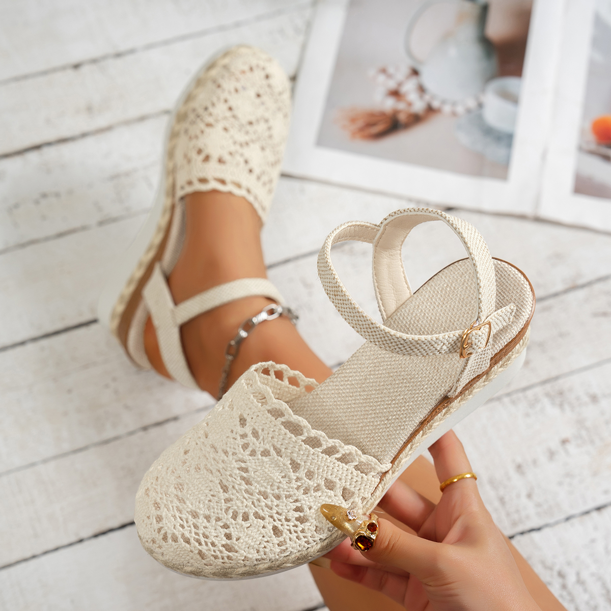 Espadrille Slip On - Women Wedge Sandals 2025 Summer New