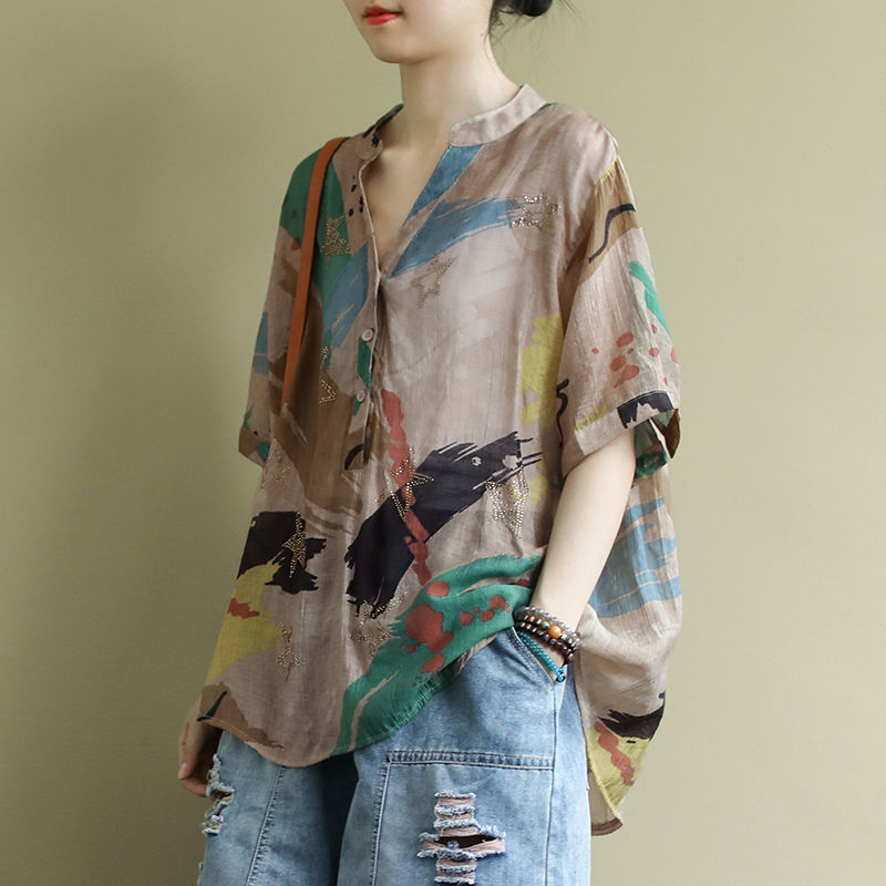 Linen Shirt Breathable - Chinese Vintage Style Women's Clothing Summer
