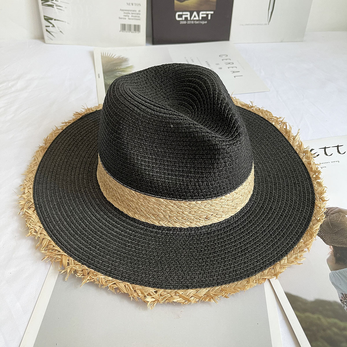 Fringed Brim Panama Hat Wide B – Bucket Hat Straw Bewertung und Preis