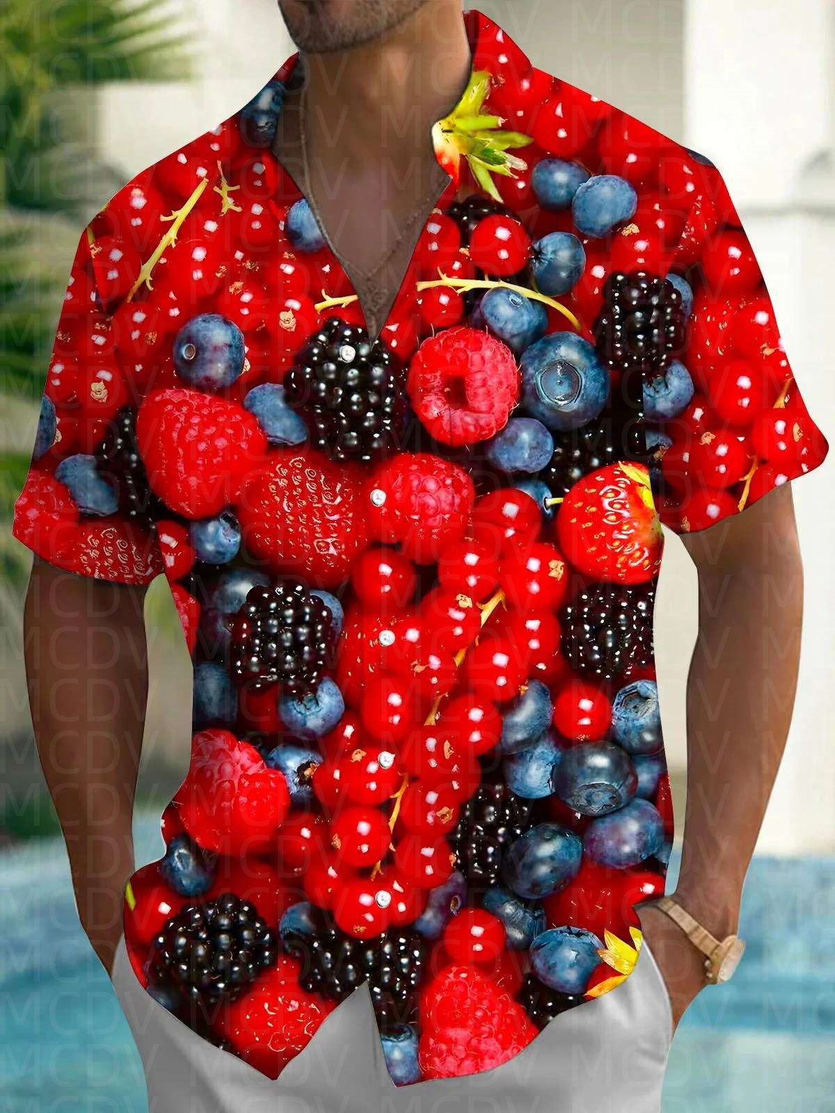 Cute Pattern Men's Hawaiian Sh – Shirt Camp Collar Bewertung und Preis