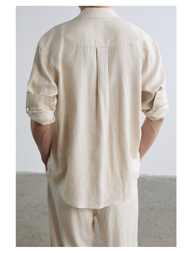 High-end Natural Linen Men's S – Linen Shirt Breathable Bewertung und Preis