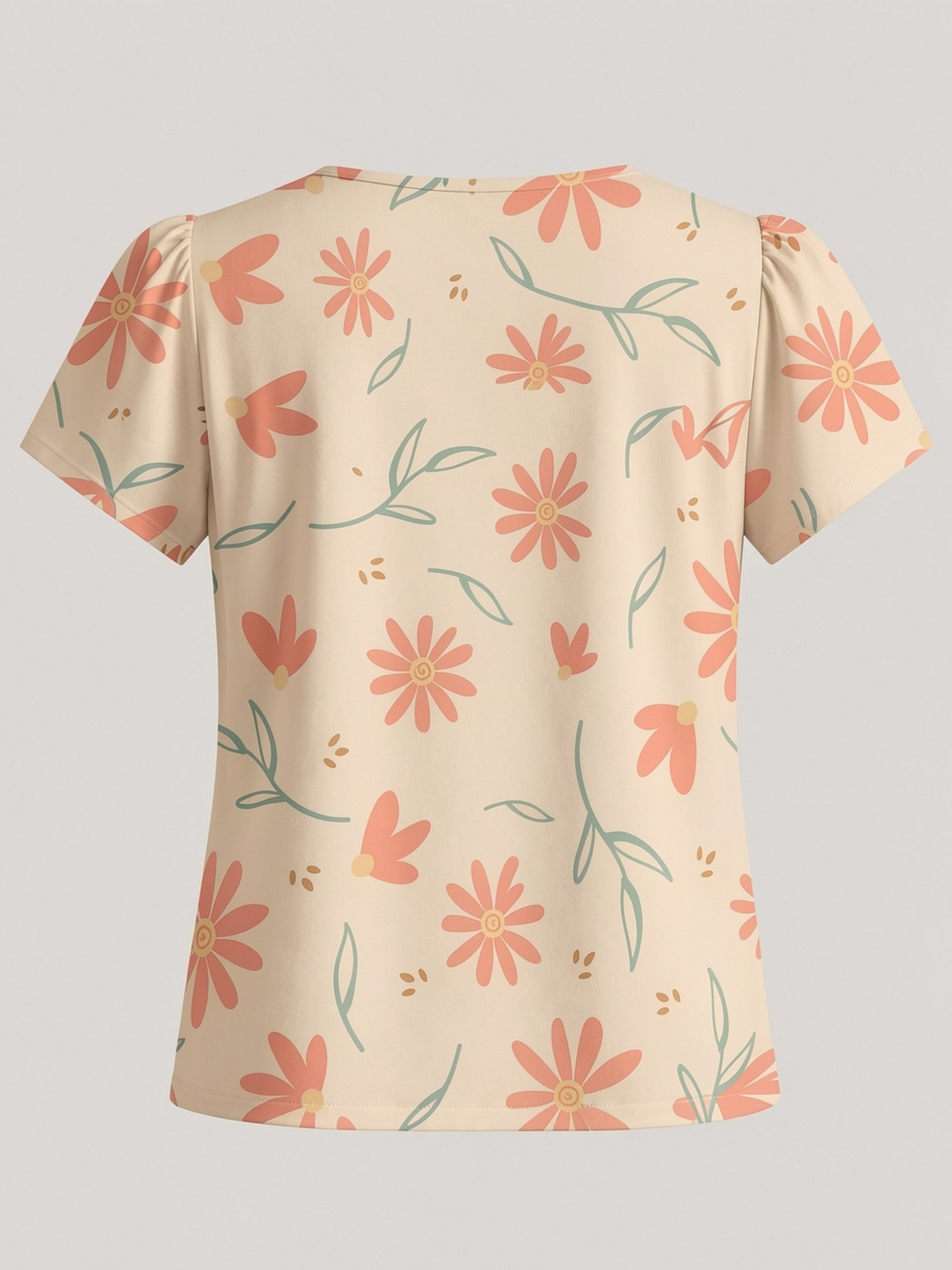 2026 New Women's Round Neck El – Resort Shirt Floral Bewertung und Preis