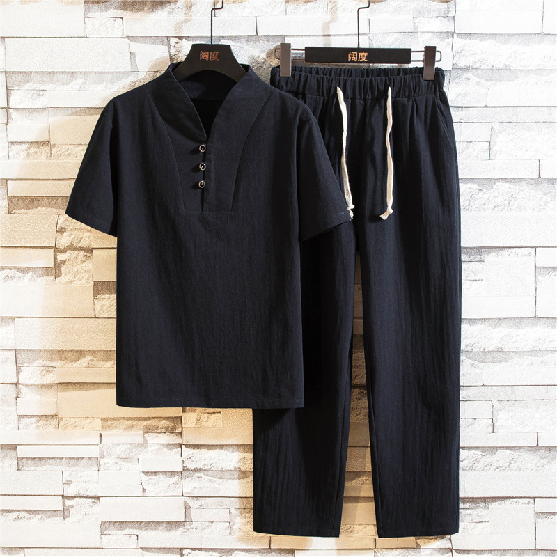 Men's Summer Cotton Linen Shor – Linen Shirt Breathable Bewertung und Preis