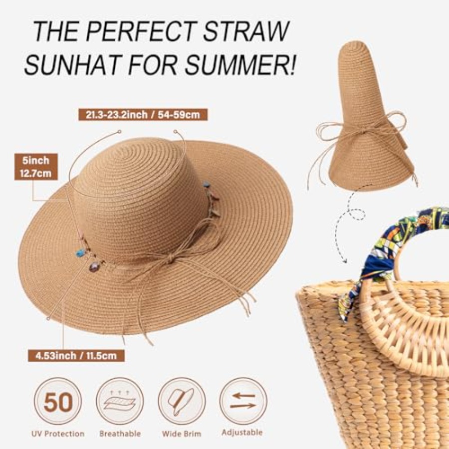 Trifabricy Beach Sun Straw Hat – Packable Hat Nylon Bewertung und Preis