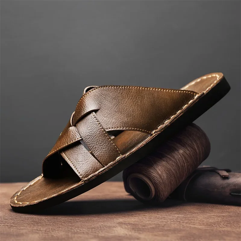 Genuine Leather Men Casual San – Flip Flop Leather Men Bewertung und Preis