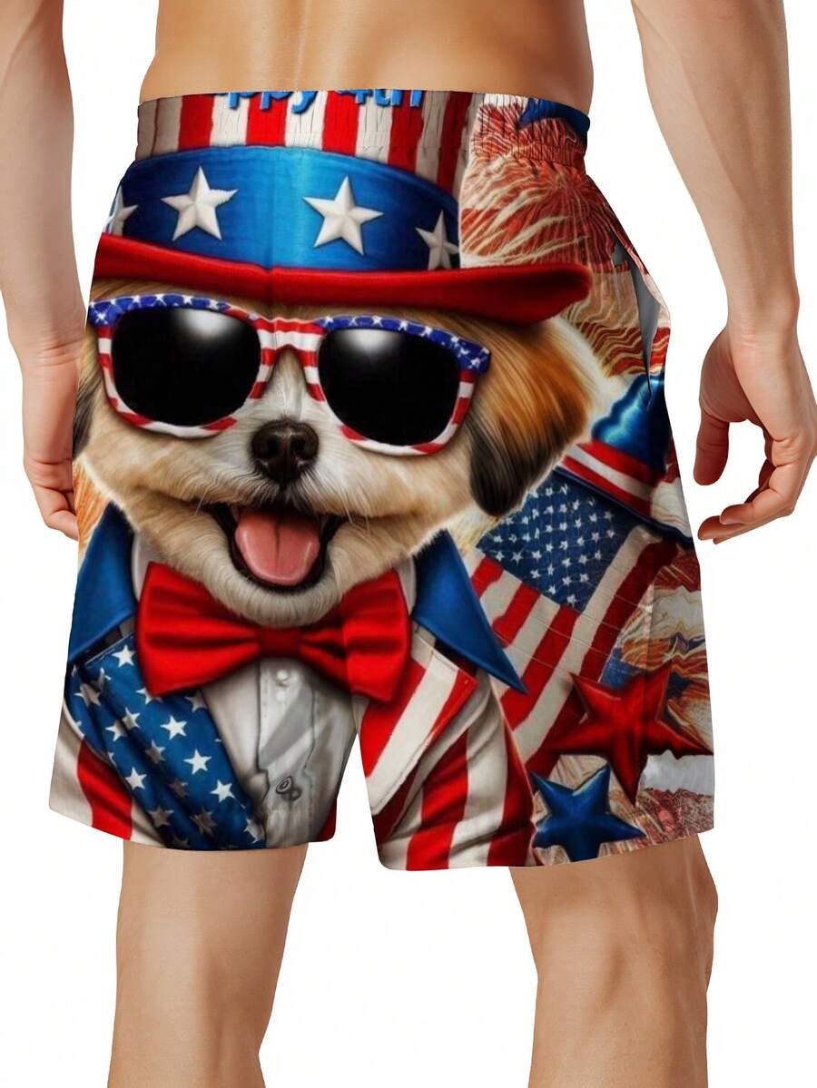 Patriotic Dog American Flag Pr – Swim Trunk Quick Dry Bewertung und Preis