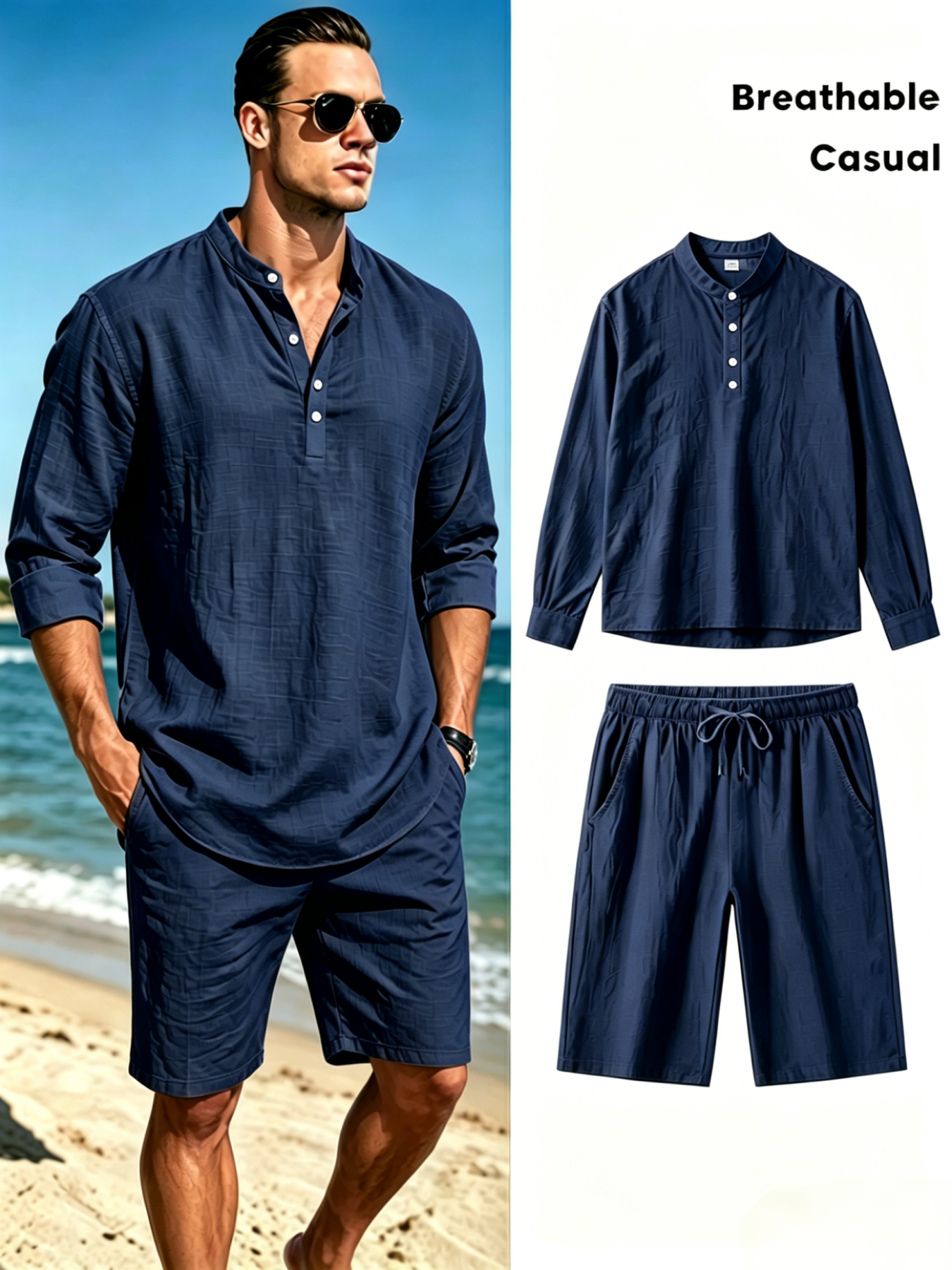 mens cotton linen henley shirt – Short Linen Drawstring Bewertung und Preis
