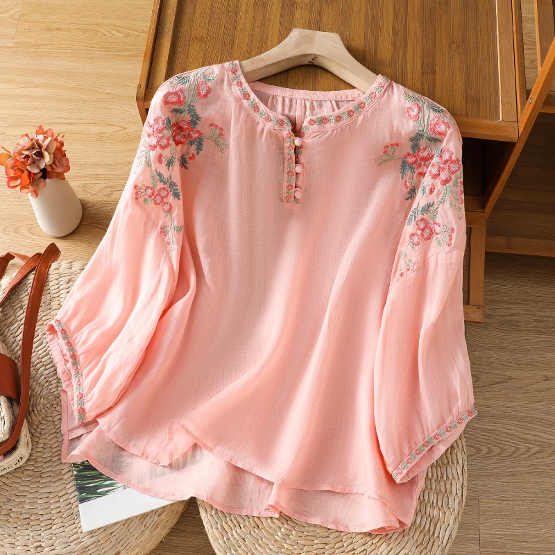 Chinese Style Women's Clothing – Linen Shirt Breathable Bewertung und Preis