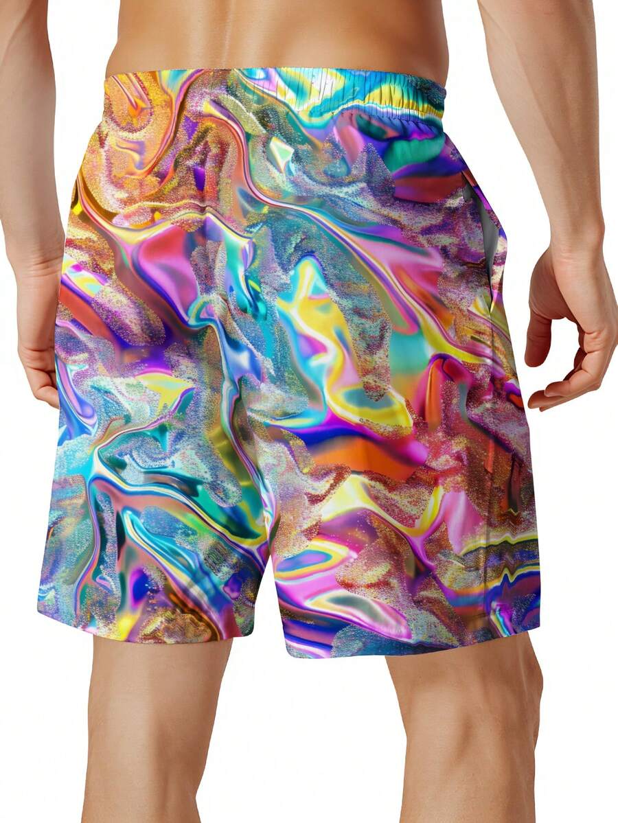 Mens Colorful Abstract Print Q – Swim Trunk Quick Dry Bewertung und Preis