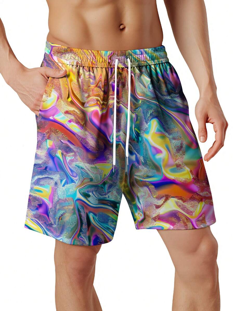 Mens Colorful Abstract Print Q – Swim Trunk Quick Dry Bewertung und Preis