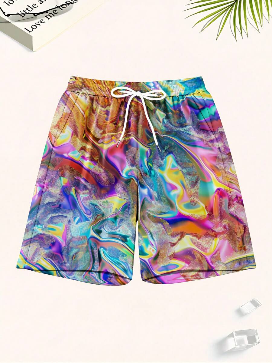 Mens Colorful Abstract Print Q – Swim Trunk Quick Dry Bewertung und Preis