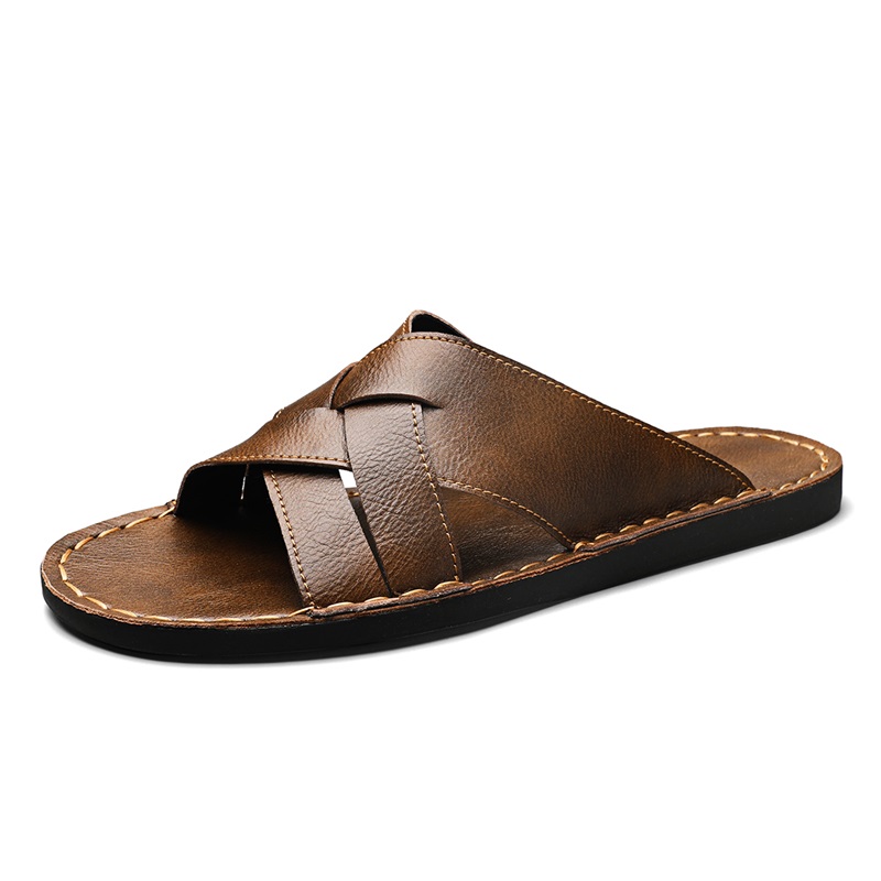 Fashion Genuine Leather Men Sl – Flip Flop Leather Men Bewertung und Preis