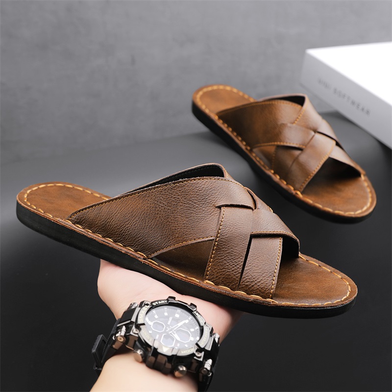 Fashion Genuine Leather Men Sl – Flip Flop Leather Men Bewertung und Preis