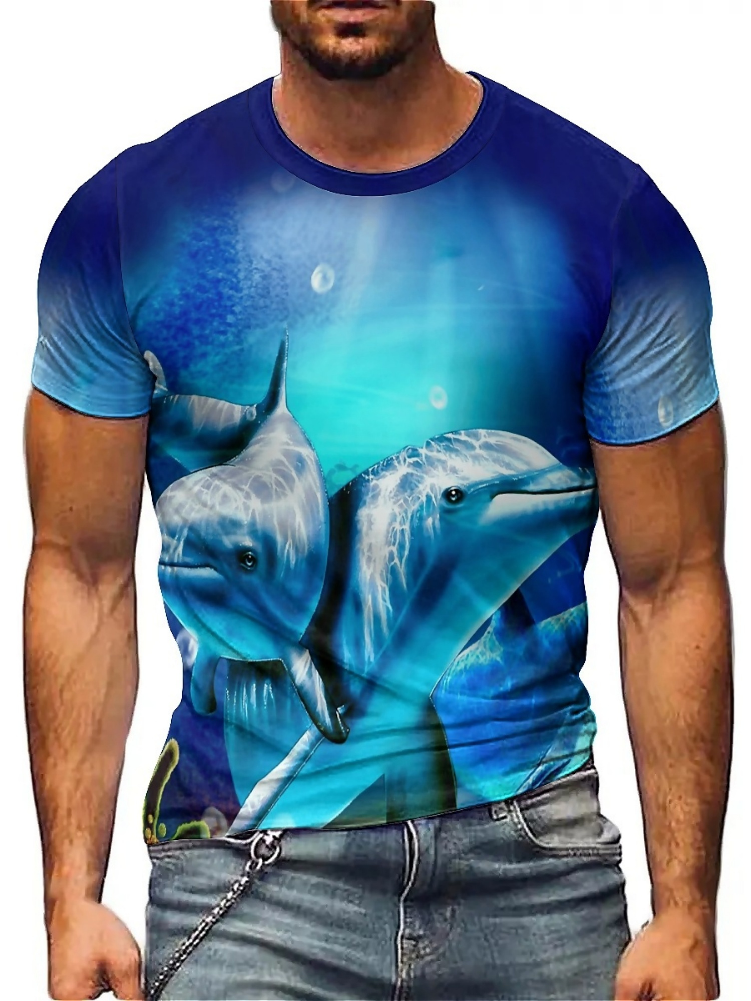 Men'S Ocean Animal Dolphin Pri – Tee Graphic Print Bewertung und Preis