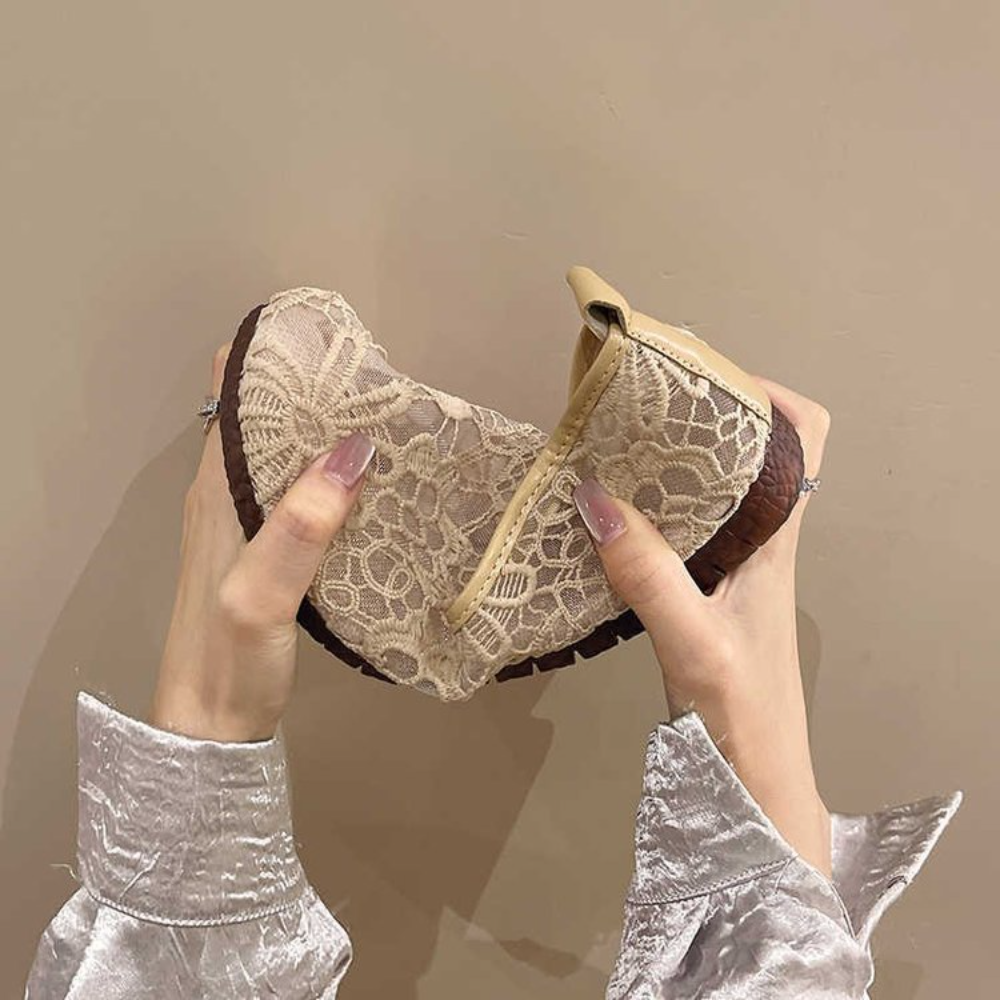 Chic Lace Mesh Hollow Out Espa – Espadrille Slip On Bewertung und Preis