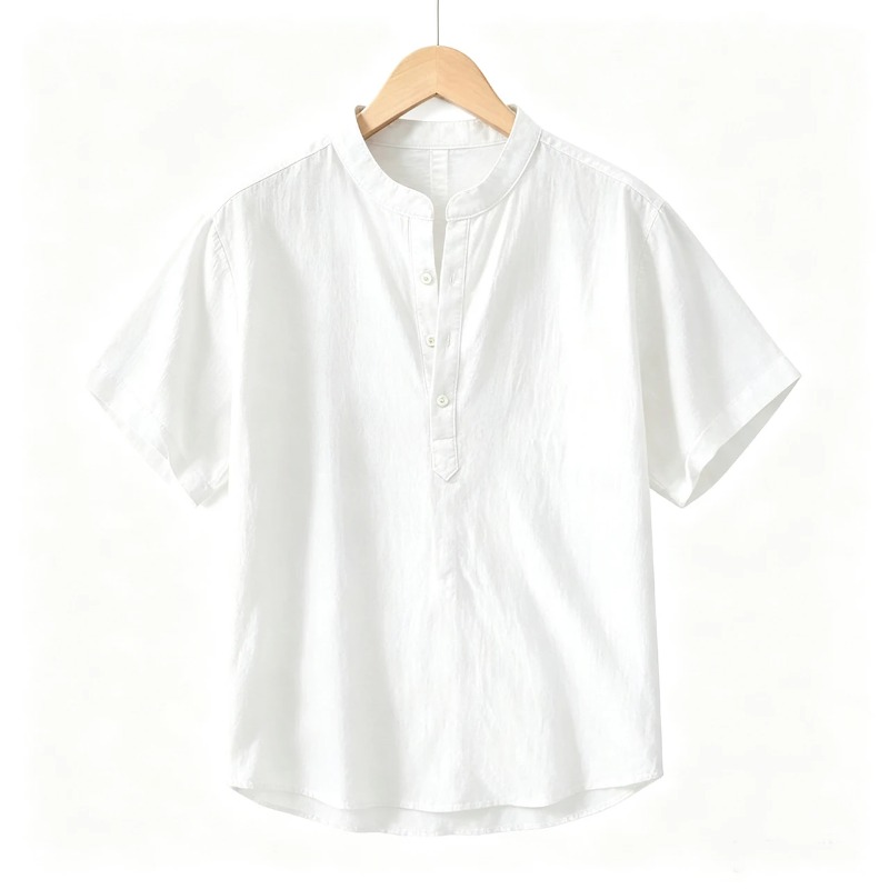 Men Cotton Linen Short-Sleeve  – Linen Shirt Breathable Bewertung und Preis