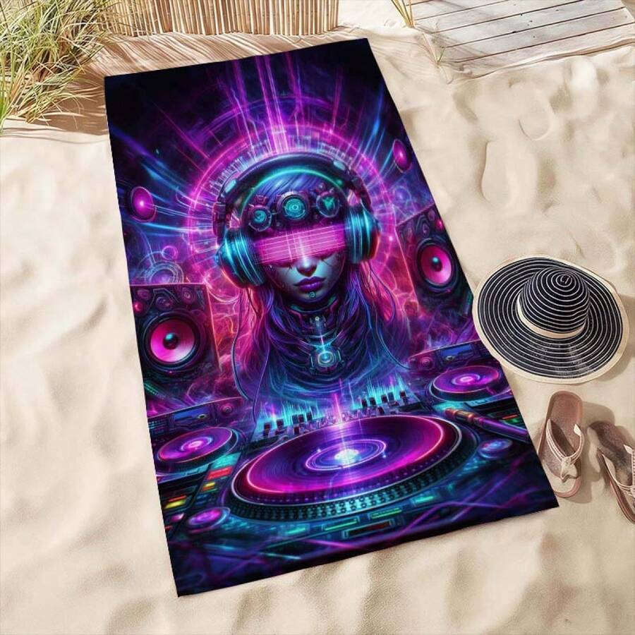 Extra Large Cyberpunk DJ Patte – Beach Towel Large Bewertung und Preis