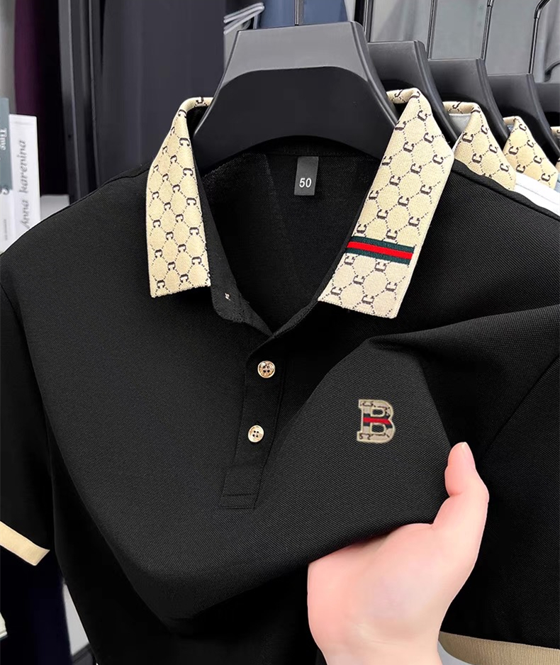 Luxury brand B letter embossed – Polo Shirt Pique Bewertung und Preis