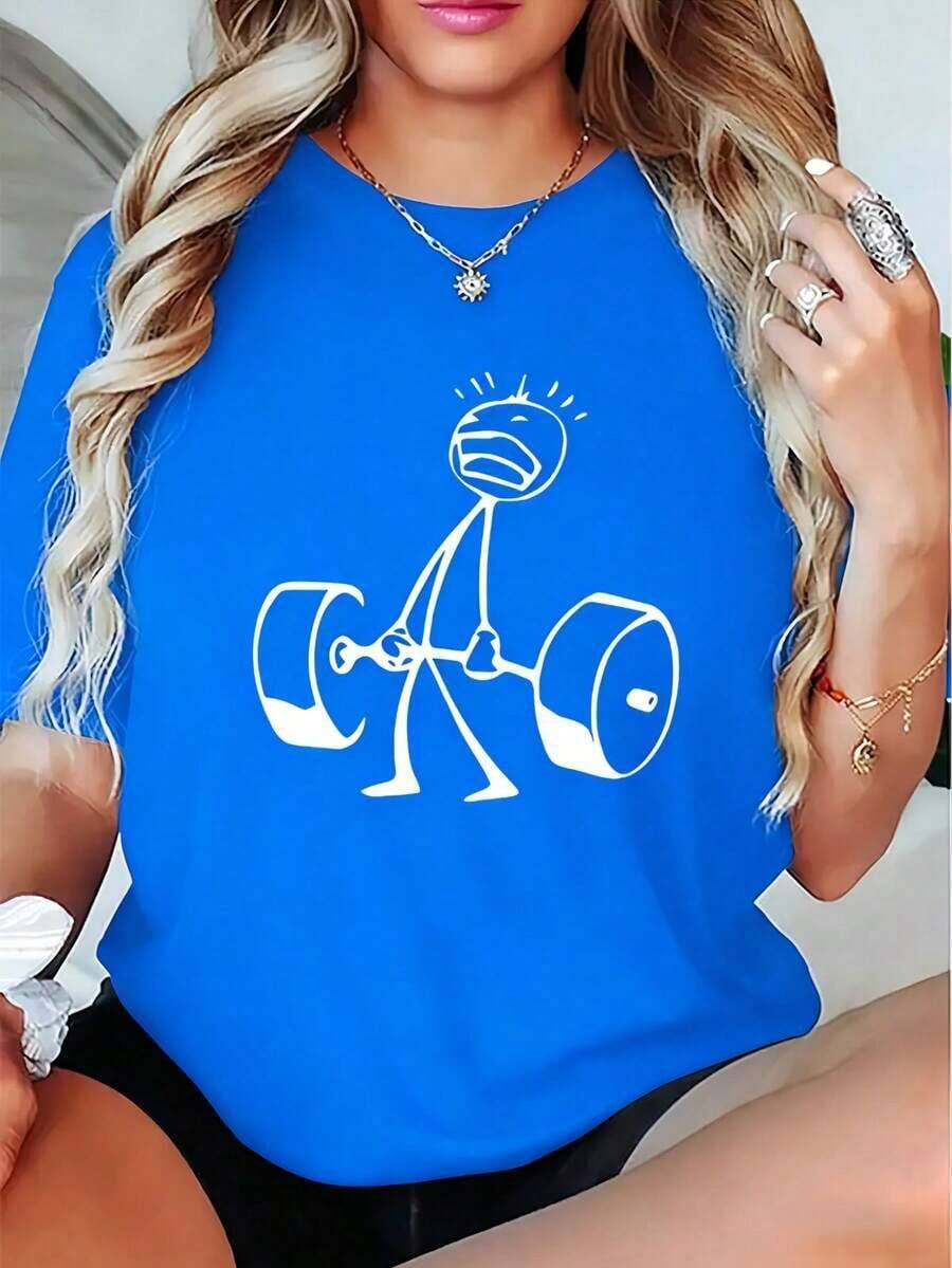 Oversized Funny Workout Graphi – Tee Graphic Print Bewertung und Preis