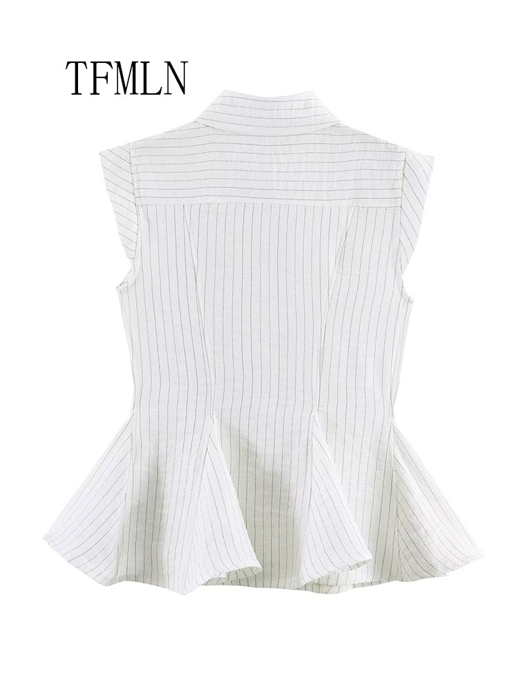 Fashion Striped Blouse Top For – Shirt Camp Collar Bewertung und Preis