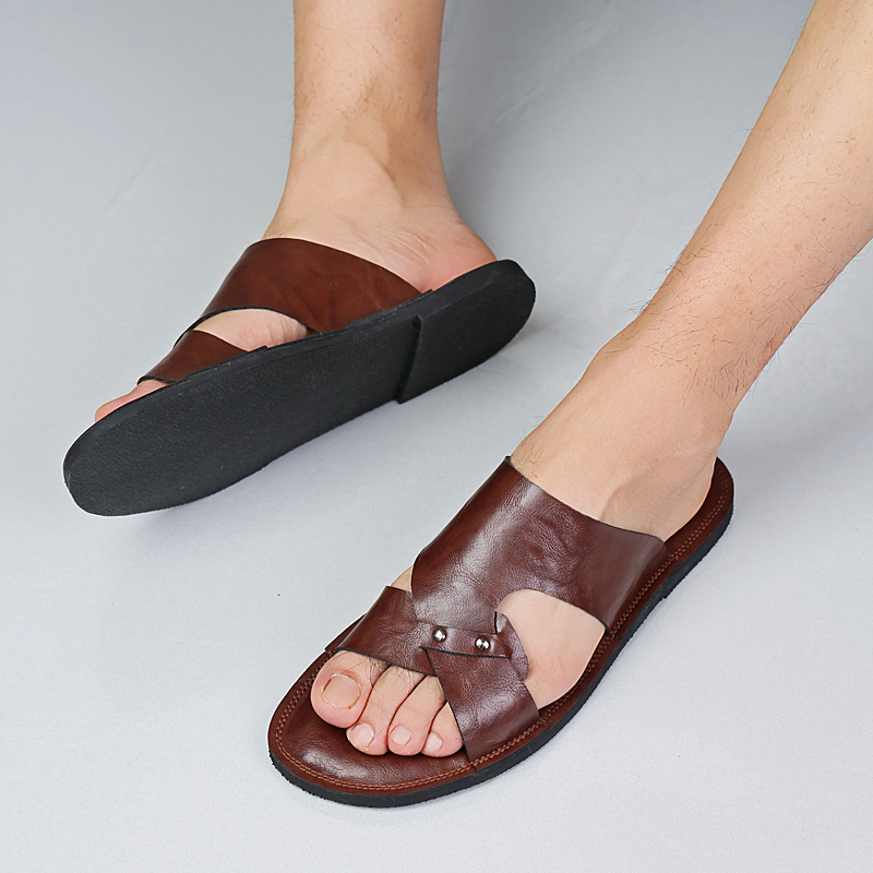 Handmade Leather Slippers Men  – Flip Flop Leather Men Bewertung und Preis