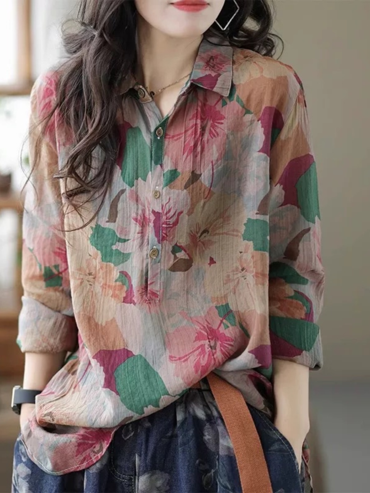 Loose Casual Cotton Linen Shir – Linen Shirt Breathable Bewertung und Preis