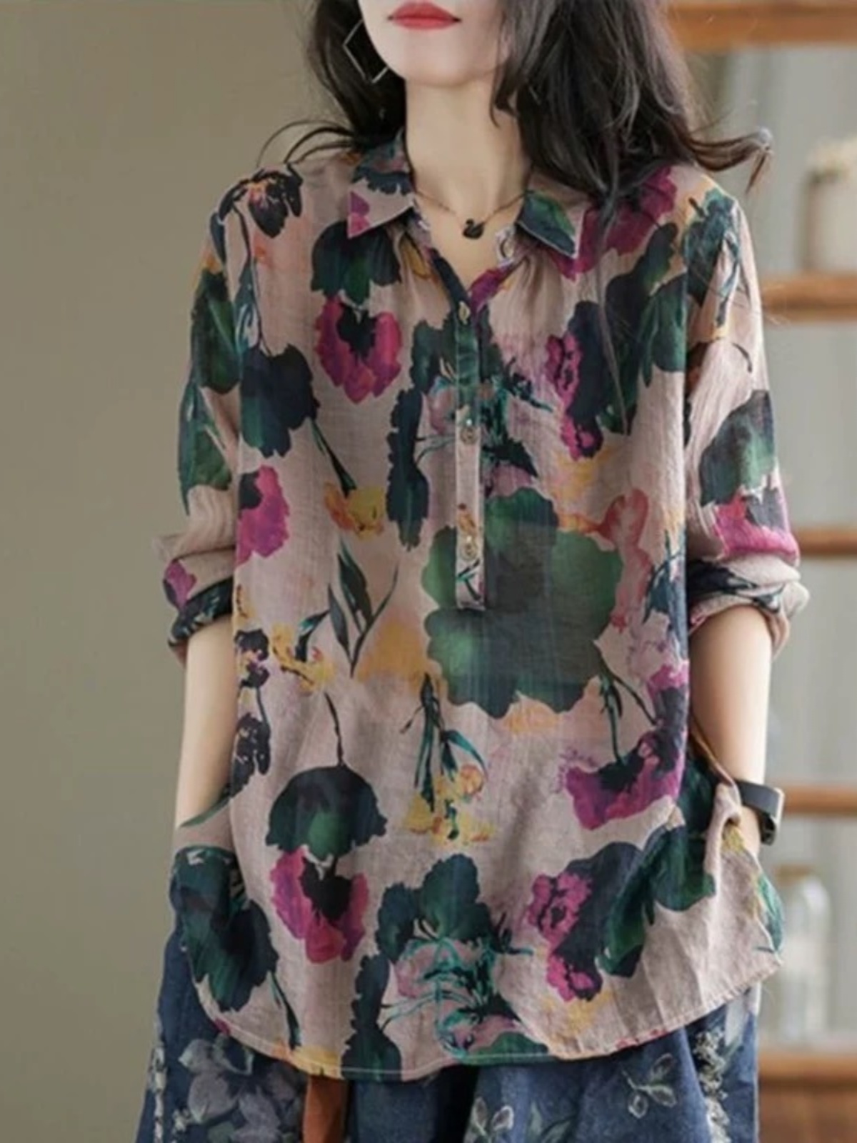 Loose Casual Cotton Linen Shir – Linen Shirt Breathable Bewertung und Preis