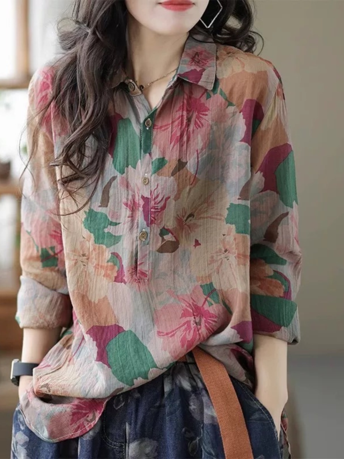 Loose Casual Cotton Linen Shir – Linen Shirt Breathable Bewertung und Preis