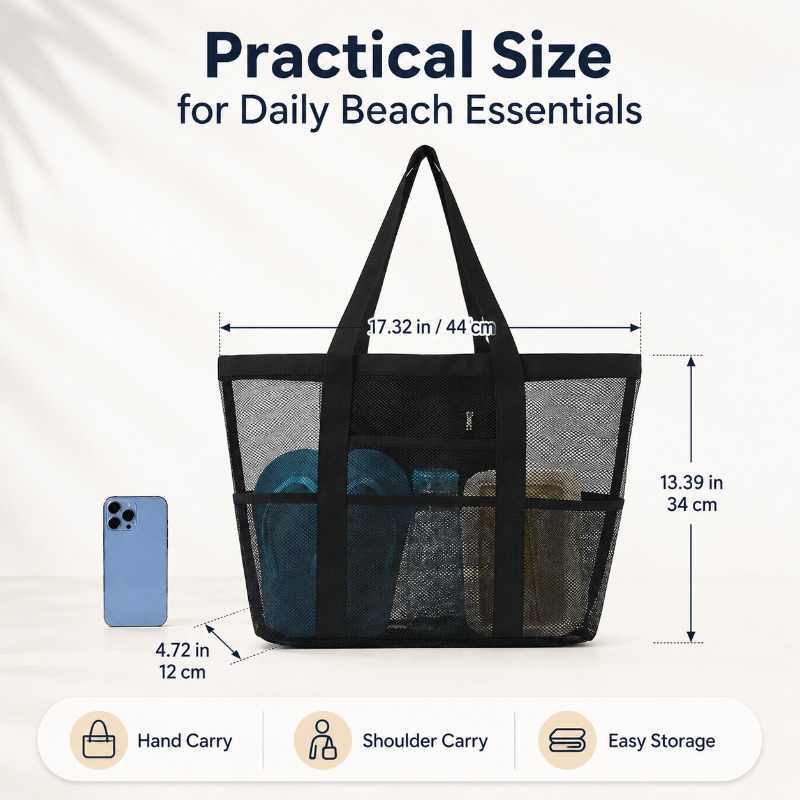 Mesh Beach Bag Large Capacity  – Beach Towel Large Bewertung und Preis