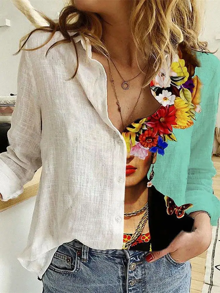 Women Spring And Autumn Long S – Shirt Camp Collar Bewertung und Preis