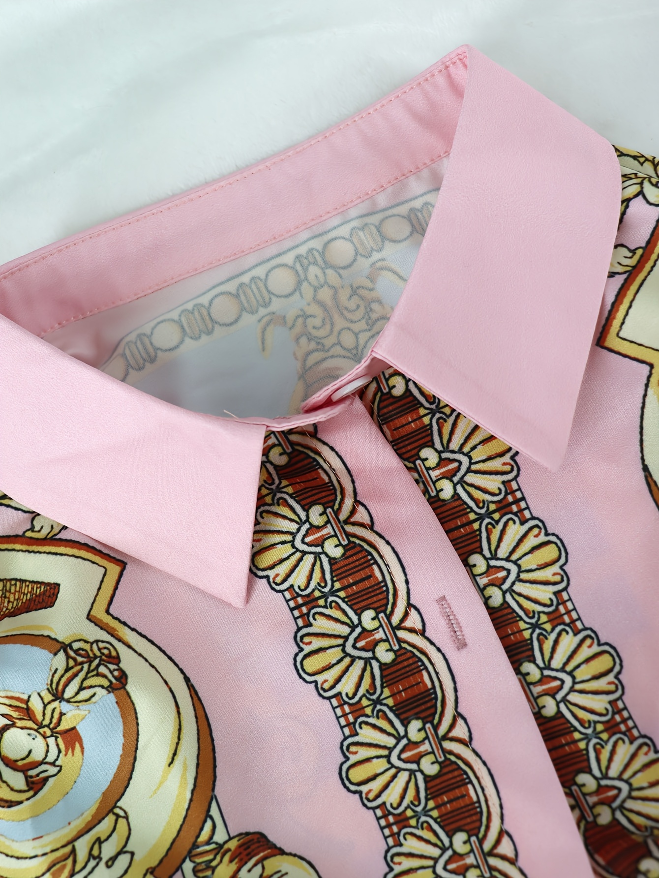 Women 2 Piece Set Ornate Print – Shirt Camp Collar Bewertung und Preis