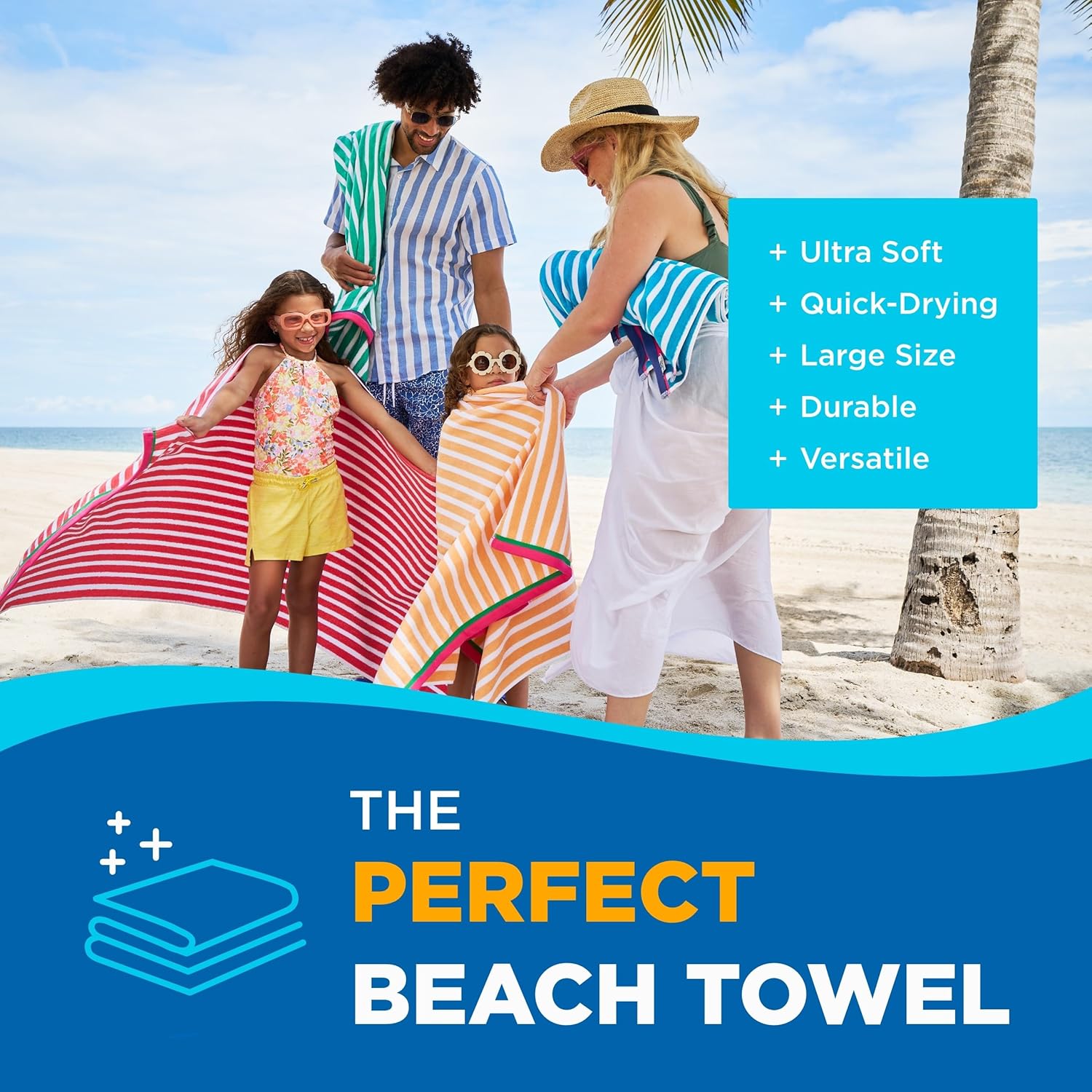 Colorful Racing Striped Beach  – Beach Towel Large Bewertung und Preis