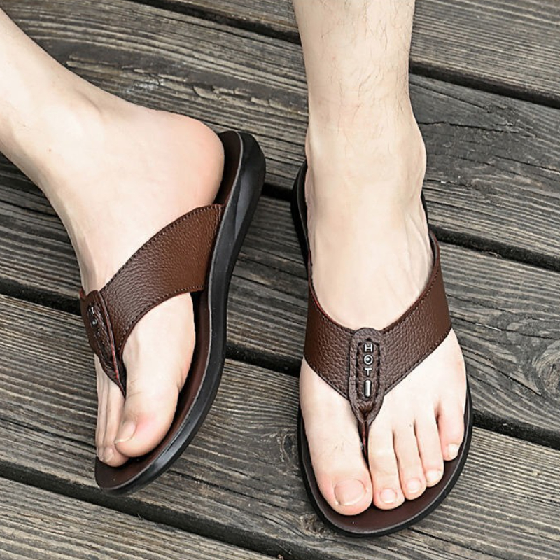 Hot Sale Men's Flip Flops High – Flip Flop Leather Men Bewertung und Preis