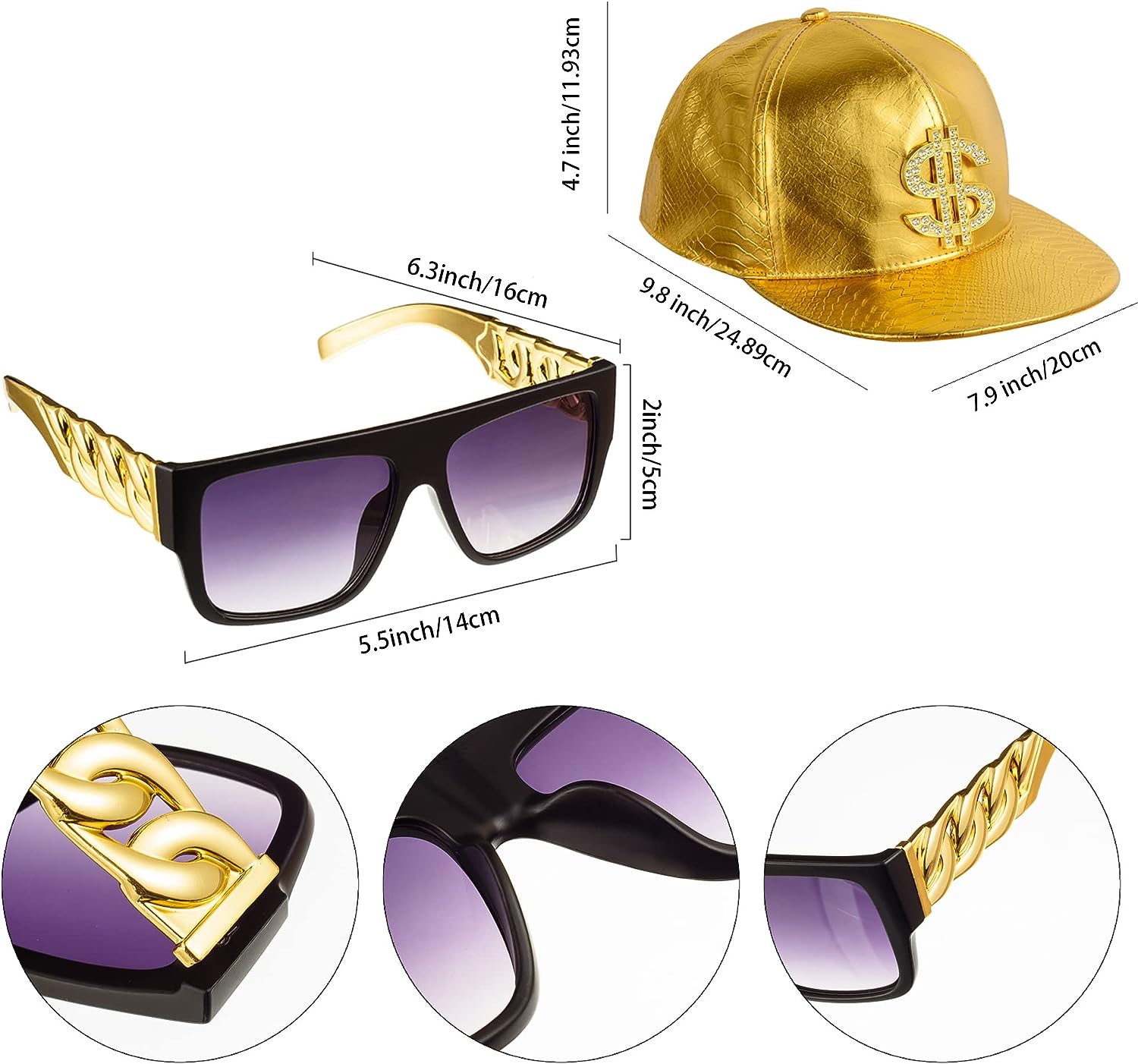 PESENAR 80s 90sHip Hop Costume – Sunglass Retainer Cord Bewertung und Preis